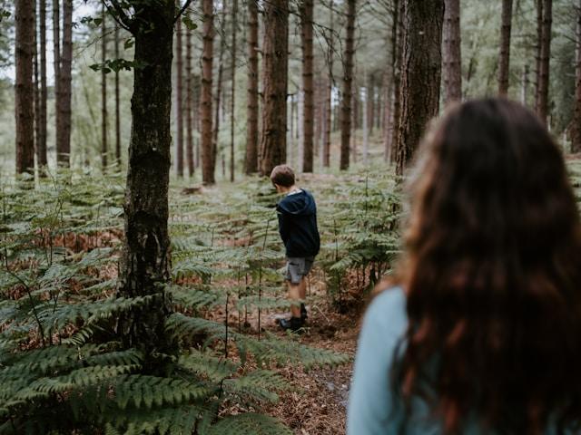 enfants en foret
