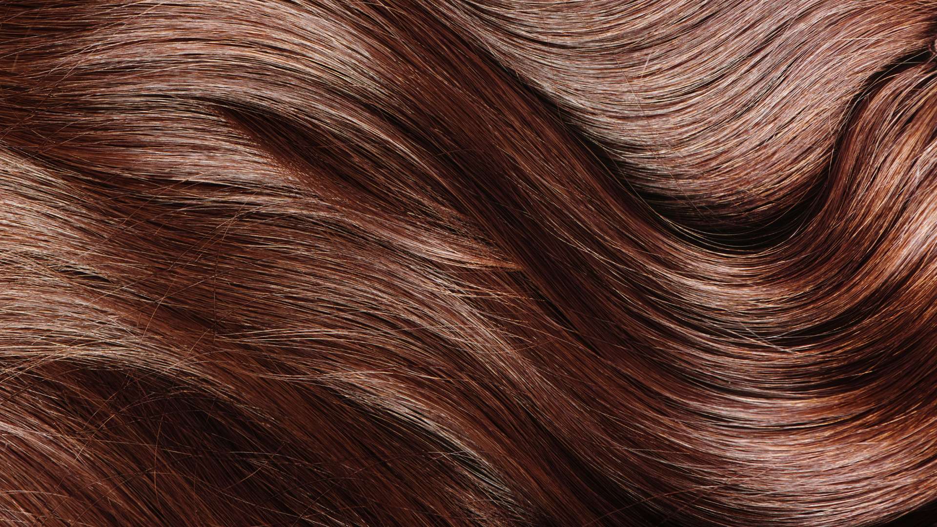 Cheveux acajou brillants