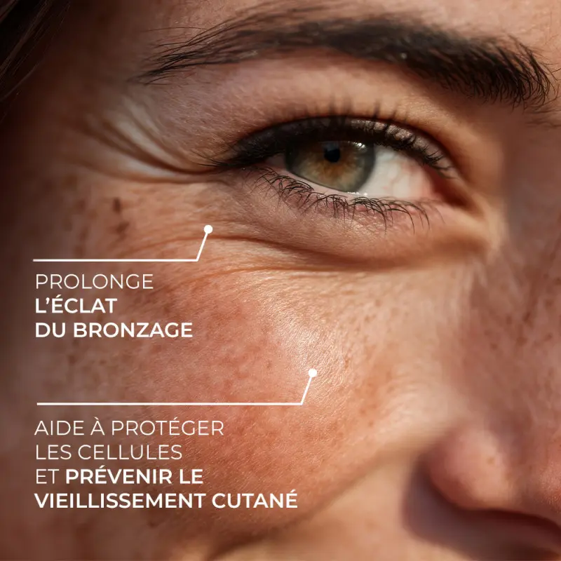 Vidage femme avec indications bienfaits concentré antioxydant & solaire de Propos'Nature