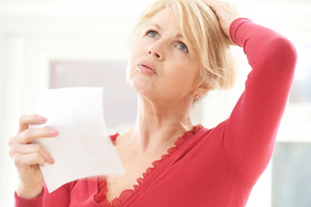 woman, blonde, menopause, hot flashes