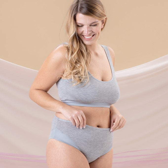 Culotte Menstruelle Taille Haute - Montana - Grise