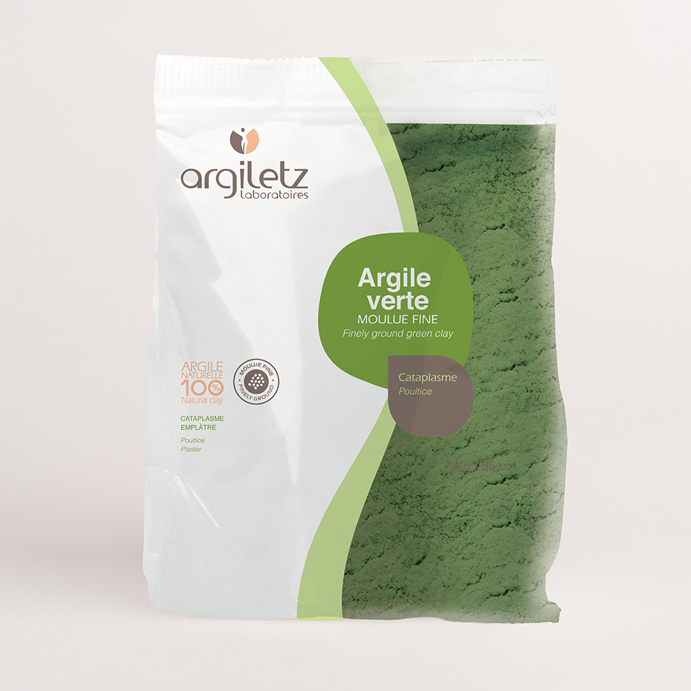 Finely ground green clay
