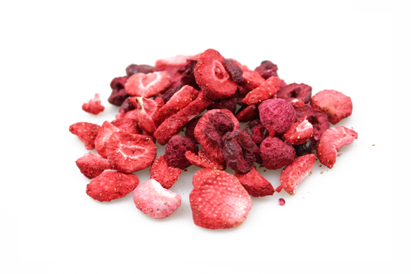 Fraises lyophilisées, morceaux - bio