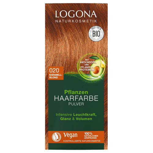 Pflanzen-Haarfarbe Pulver 020 Karamellblond