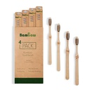 Bamboo Toothbrushes (Pack of 4) - Organic