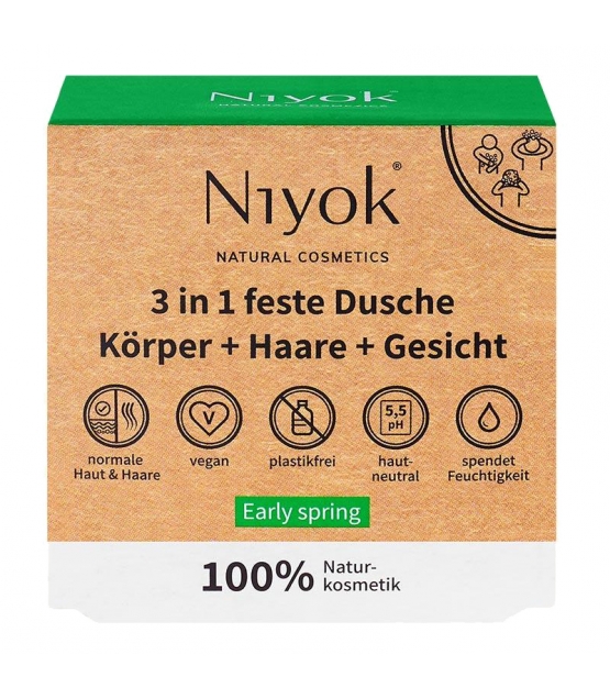 3 in 1 Festes Dusch-Shampoo - Early Spring - bio