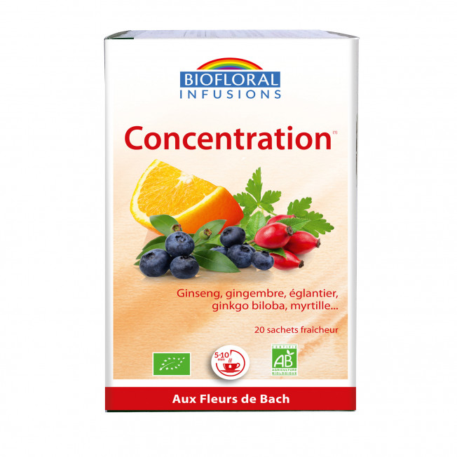 Concentration - Mémoire aux Fleurs de Bach - 20g – bio