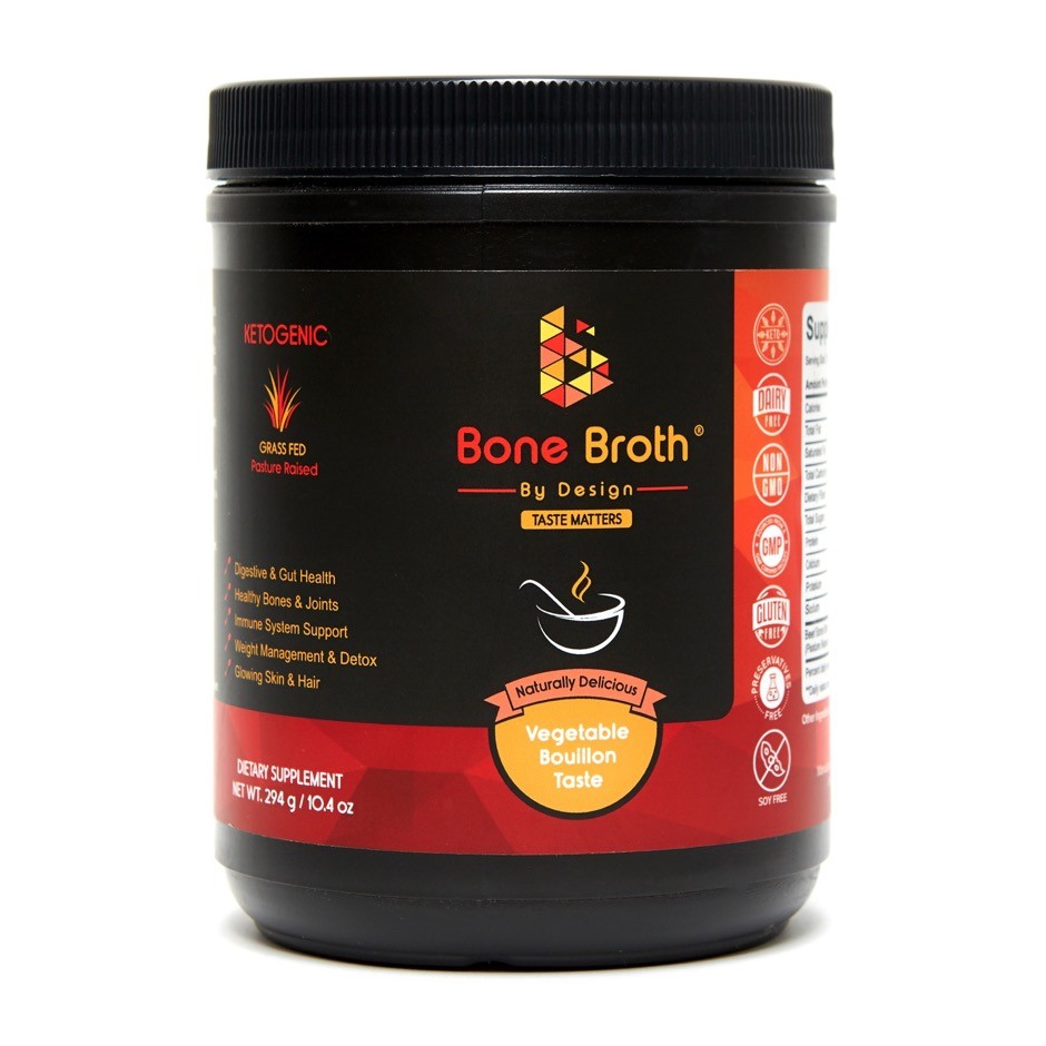 Bone Broth Vegetable Flavour 21 serving jar