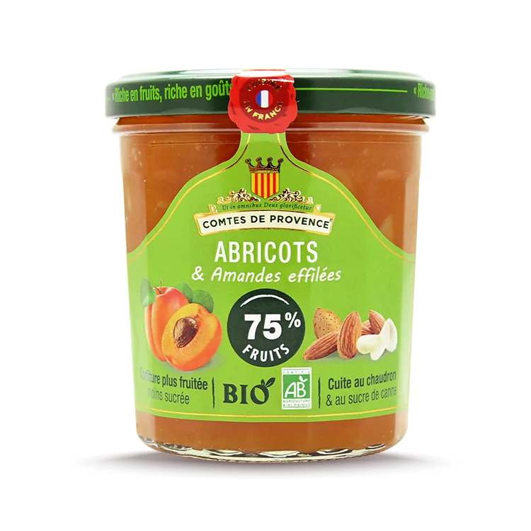 Jam van abrikozen en amandelen 350g