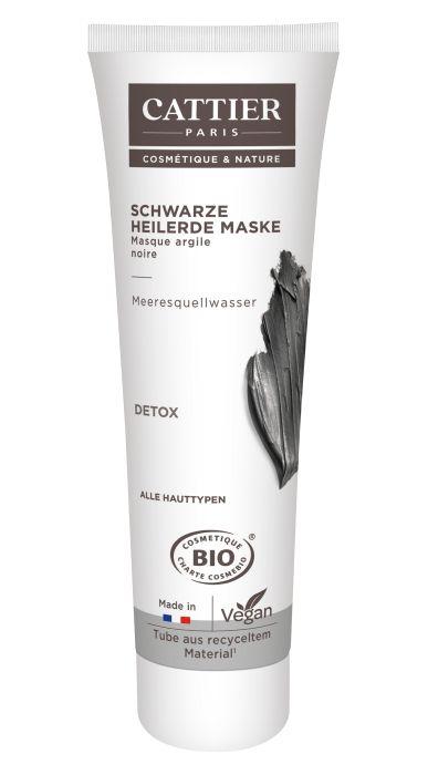 Masker van zwarte klei