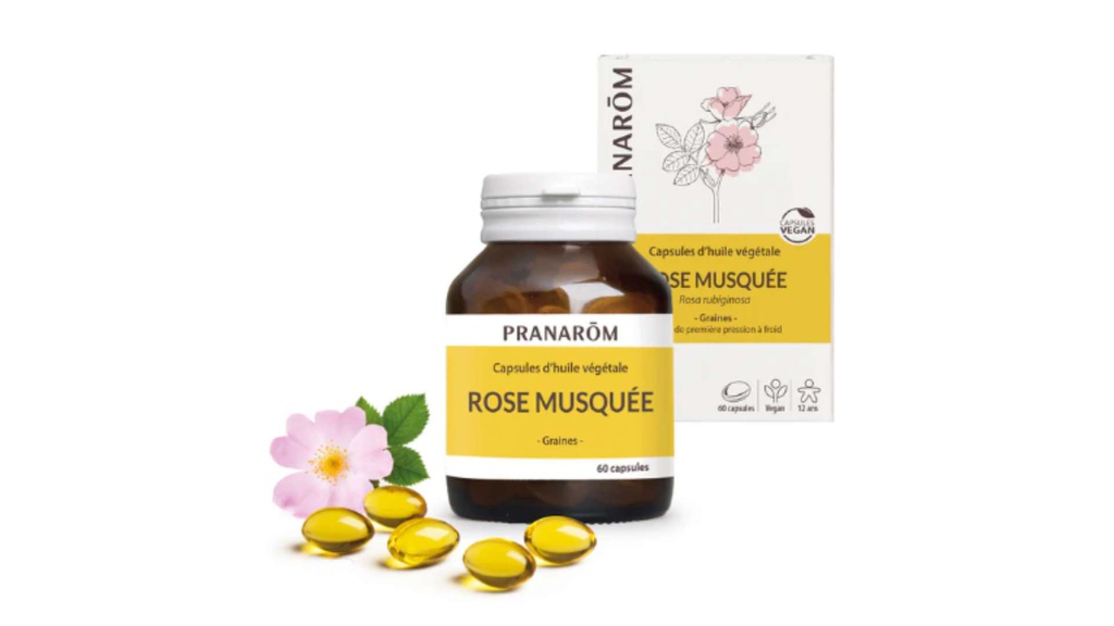 Capsules d'huile végétale de rose musquée