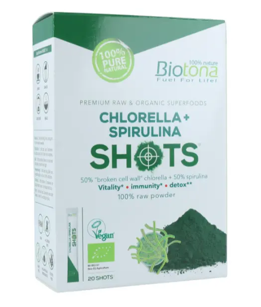 Biotona Organic Chlorella + Spirulina Shots