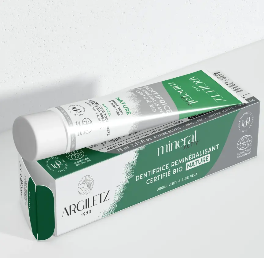 Dentifrice reminéralisant à l'aloe vera bio