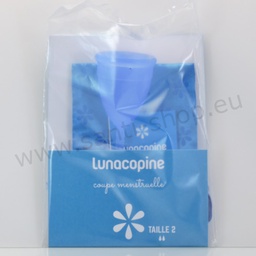 [LU005] Coupe Menstruelle Lunacopine Bleue (taille 2)