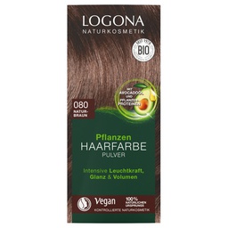 [LG085] Pflanzen-Haarfarbe Pulver 080 Braun-natur