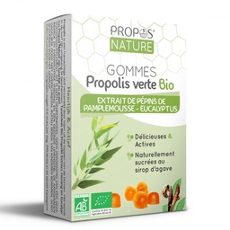 [PN012] Gommes Propolis verte, Extrait de pépins de Pamplemousse, Eucalyptus - bio