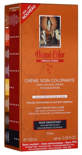 [NJ039] Henné Color Premium Fesselndes Schwarz - Färbecreme