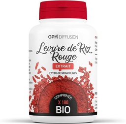 [GH030] Levure de Riz Rouge Bio (600mg) - 180 comprimés