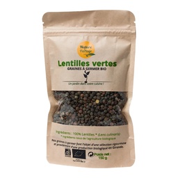 [NP001] Graines à germer bio de Lentilles vertes – 150 g