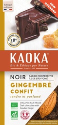 [BS002] Chocolat noir 66% gingembre confit 180g